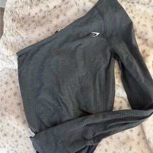 Gymshark Charcoal Gray Long Sleeve bodysuit